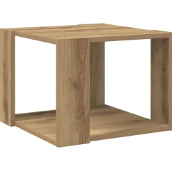 vidaXL Salontafel 40x40x30 cm bewerkt hout artisanaal eikenkleur
