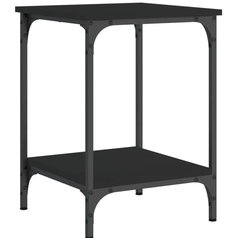 vidaXL Salontafel 40x40x55 cm bewerkt hout zwart