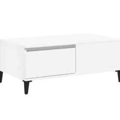 vidaXL Salontafel 90x50x36,5 cm bewerkt hout wit