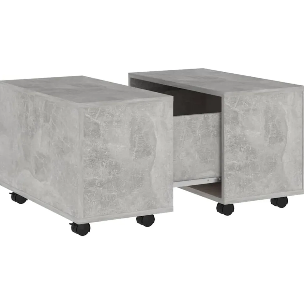 vidaXL Salontafel 60x60x38 cm bewerkt hout betongrijs