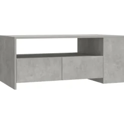vidaXL Salontafel 102x55x42 cm bewerkt hout betongrijs