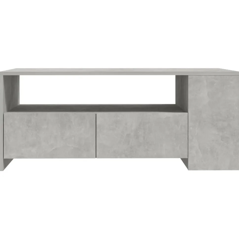 vidaXL Salontafel 102x55x42 cm bewerkt hout betongrijs