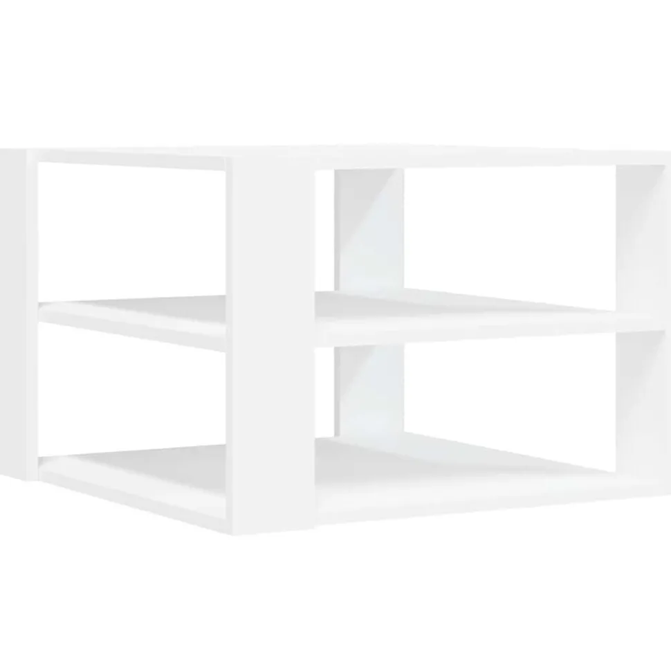 vidaXL Salontafel 58x58x40 cm bewerkt hout wit