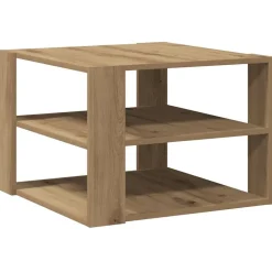 vidaXL Salontafel 58x58x40 cm bewerkt hout artisanaal eikenkleurig