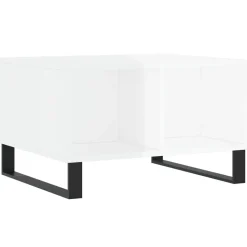 vidaXL Salontafel 60x50x36,5 cm bewerkt hout hoogglans wit
