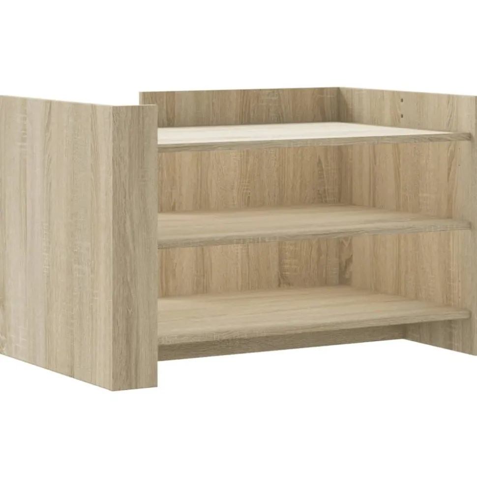 vidaXL Salontafel 80x50x50 cm bewerkt hout sonoma eikenkleurig