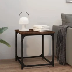 vidaXL Salontafel 40x40x40 cm bewerkt hout gerookt eikenkleurig