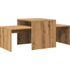 vidaXL Salontafel 100x48x40 cm bewerkt hout artisanaal eikenkleurig
