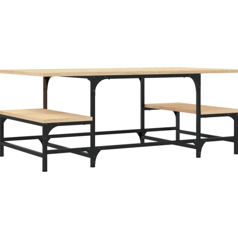 vidaXL Salontafel 100x50,5x40 cm bewerkt hout sonoma eikenkleurig