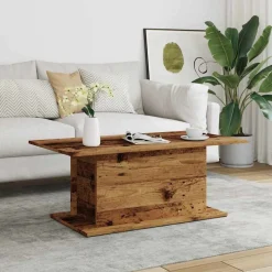 vidaXL Salontafel 102x55,5x40 cm bewerkt hout oude houtkleurig