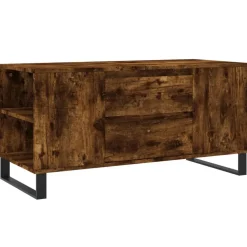 vidaXL Salontafel 102x44,5x50 cm bewerkt hout gerookt eikenkleurig