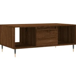 vidaXL Salontafel 90x50x36,5 cm bewerkt hout bruin eikenkleur