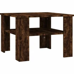 vidaXL Salontafel 60x60x42 cm bewerkt hout gerookt eikenkleurig
