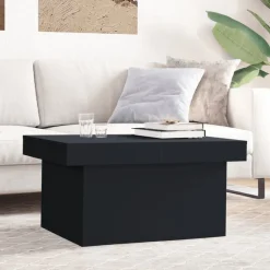 vidaXL Salontafel 80x55x40 cm bewerkt hout zwart