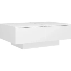 vidaXL Salontafel 90x60x31 cm bewerkt hout wit