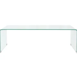 vidaXL Salontafel 98x45x30 cm gehard glas transparant