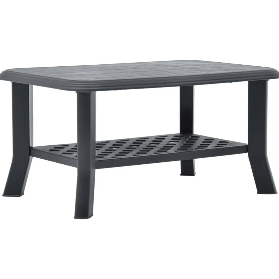 vidaXL Salontafel 90x60x46 cm kunststof antraciet