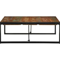 vidaXL Salontafel 100x100x35 cm massief gerecycled hout meerkleurig