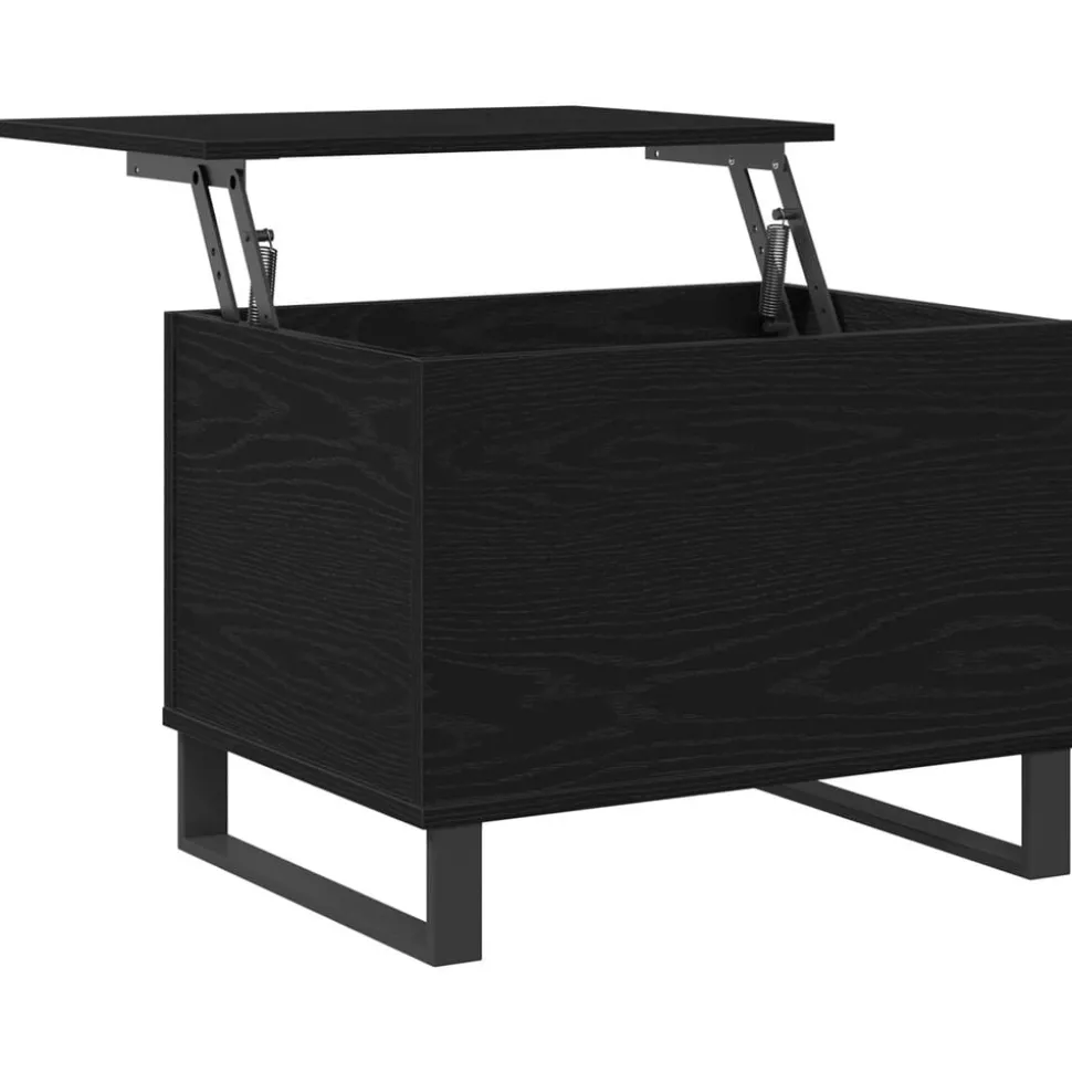 vidaXL Salontafel Zwart Eiken 60 x 44,5 x 45 cm