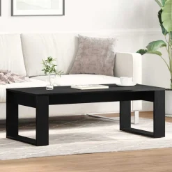 vidaXL Salontafel Zwart Eiken 102 x 50 x 35 cm Bewerkt hout
