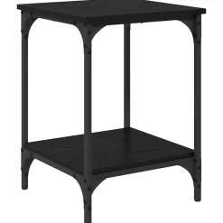 vidaXL Salontafel Zwart Eiken 40 x 40 x 55 cm Bewerkt hout