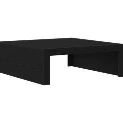vidaXL Salontafel Zwart Eiken 100 x 100 x 35 cm Bewerkt hout