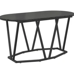vidaXL Salontafel Zwart Eiken 80 x 40 x 40.5 cm Bewerkt hout en metaal
