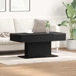 vidaXL Salontafel Zwart Eiken 96 x 50 x 45 cm Bewerkt hout
