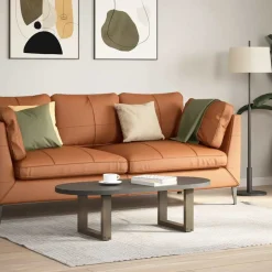 vidaXL Salontafelpoten 2 st U-vormig 30x(30-31) cm staal naturel