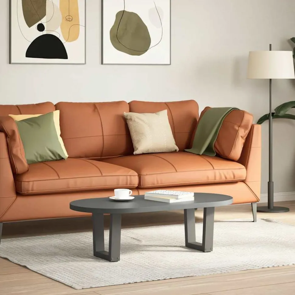 vidaXL Salontafelpoten 2 st V-vormig 30x(30-31,3) cm staal antraciet