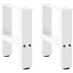 vidaXL Salontafelpoten 2 st 30x(30-31) cm staal wit
