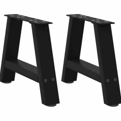 vidaXL Salontafelpoten 2 st A-vormig 30x(30-31) cm staal zwart
