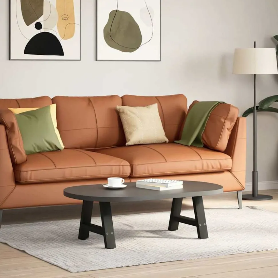 vidaXL Salontafelpoten 2 st A-vormig 30x(30-31) cm staal zwart