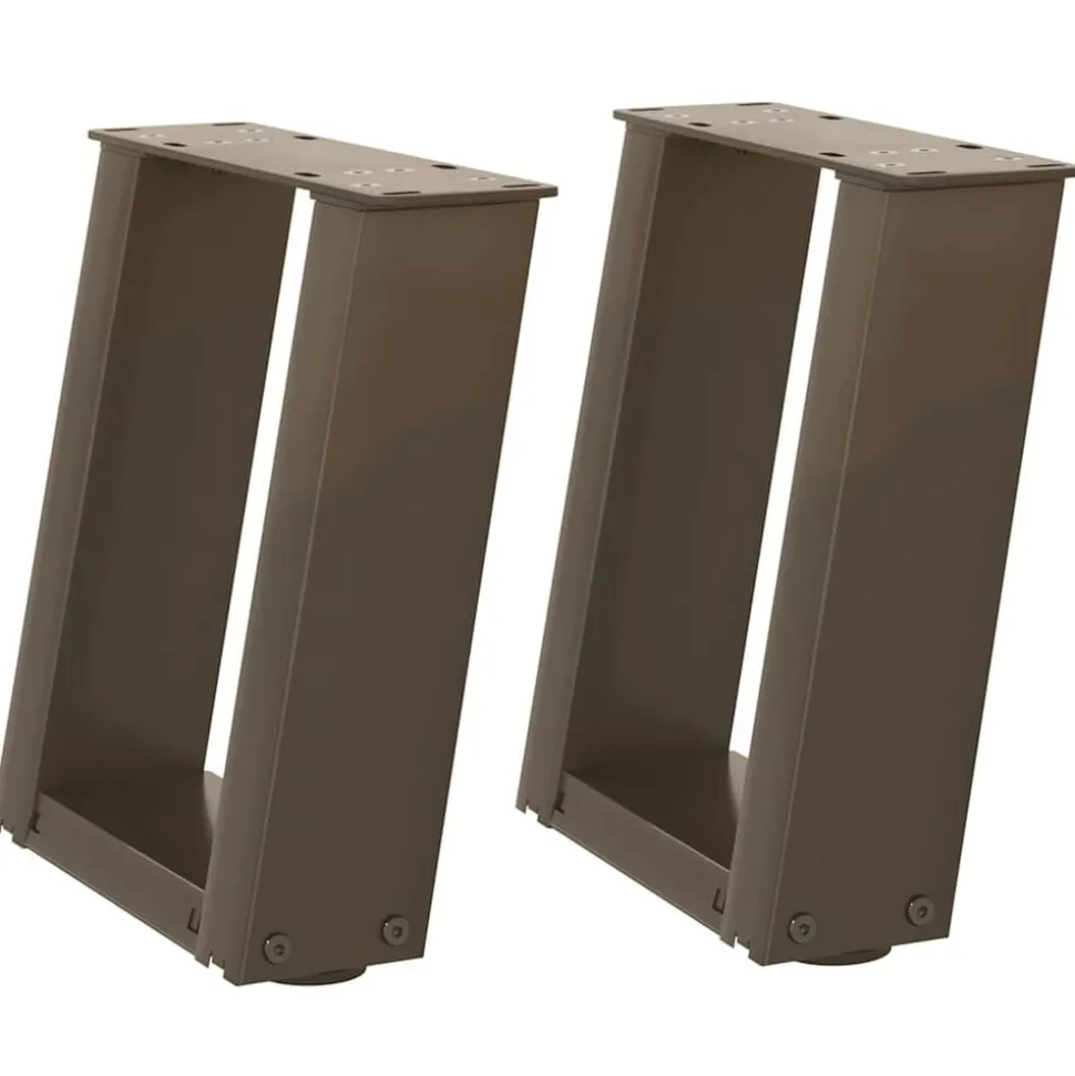 vidaXL Salontafelpoten 2 st U-vormig 30x(30-31) cm staal naturel