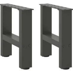 vidaXL Salontafelpoten 2 st 30x(30-31) cm staal antracietkleurig