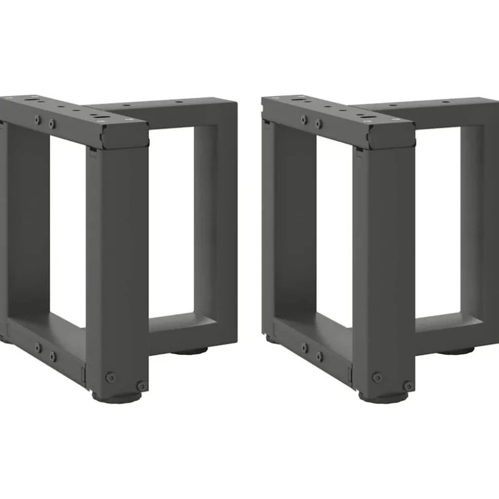 vidaXL Salontafelpoten 2 st T-vormig 30x25x(30-31) cm staal antraciet