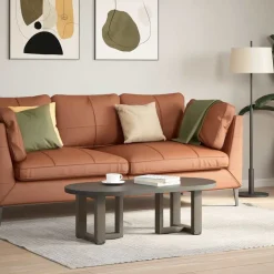 vidaXL Salontafelpoten 2 st T-vormig 30x25x(30-31) cm staal naturel