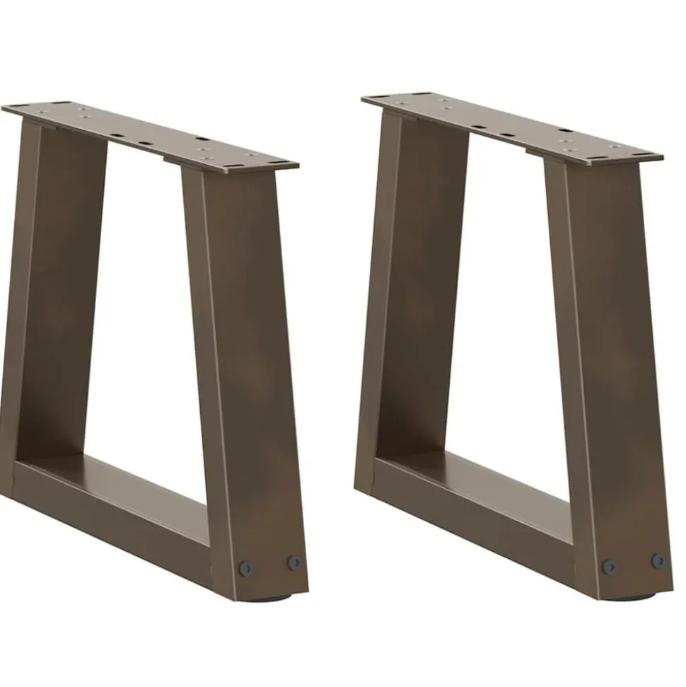 vidaXL Salontafelpoten 2 st V-vormig 30x(30-31,3) cm staal naturel