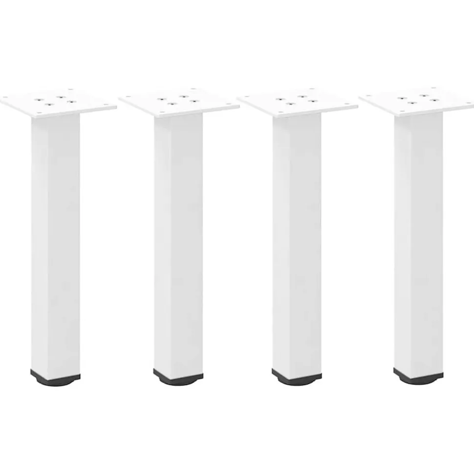 vidaXL Salontafelpoten 4 st 30-32 cm staal wit