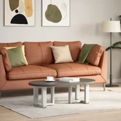 vidaXL Salontafelpoten 2 st T-vormig 30x25x(30-31) cm staal wit