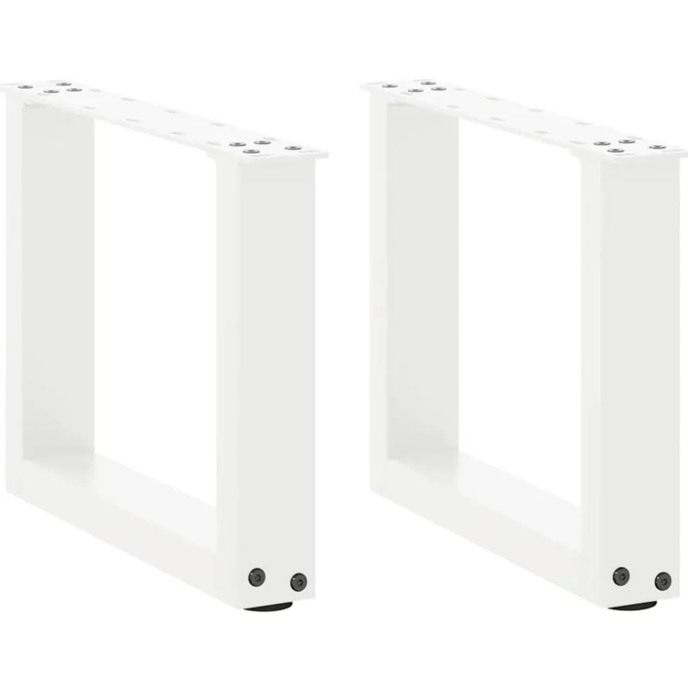 vidaXL Salontafelpoten 2 st U-vormig 30x(30-31) cm staal wit