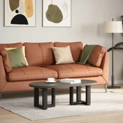 vidaXL Salontafelpoten 2 st T-vormig 30x25x(30-31) cm staal zwart