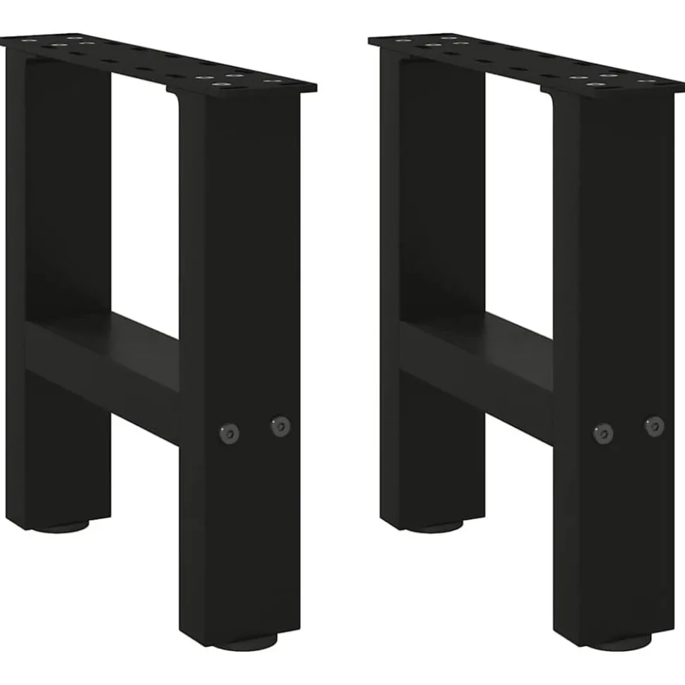 vidaXL Salontafelpoten 2 st 30x(30-31) cm staal zwart
