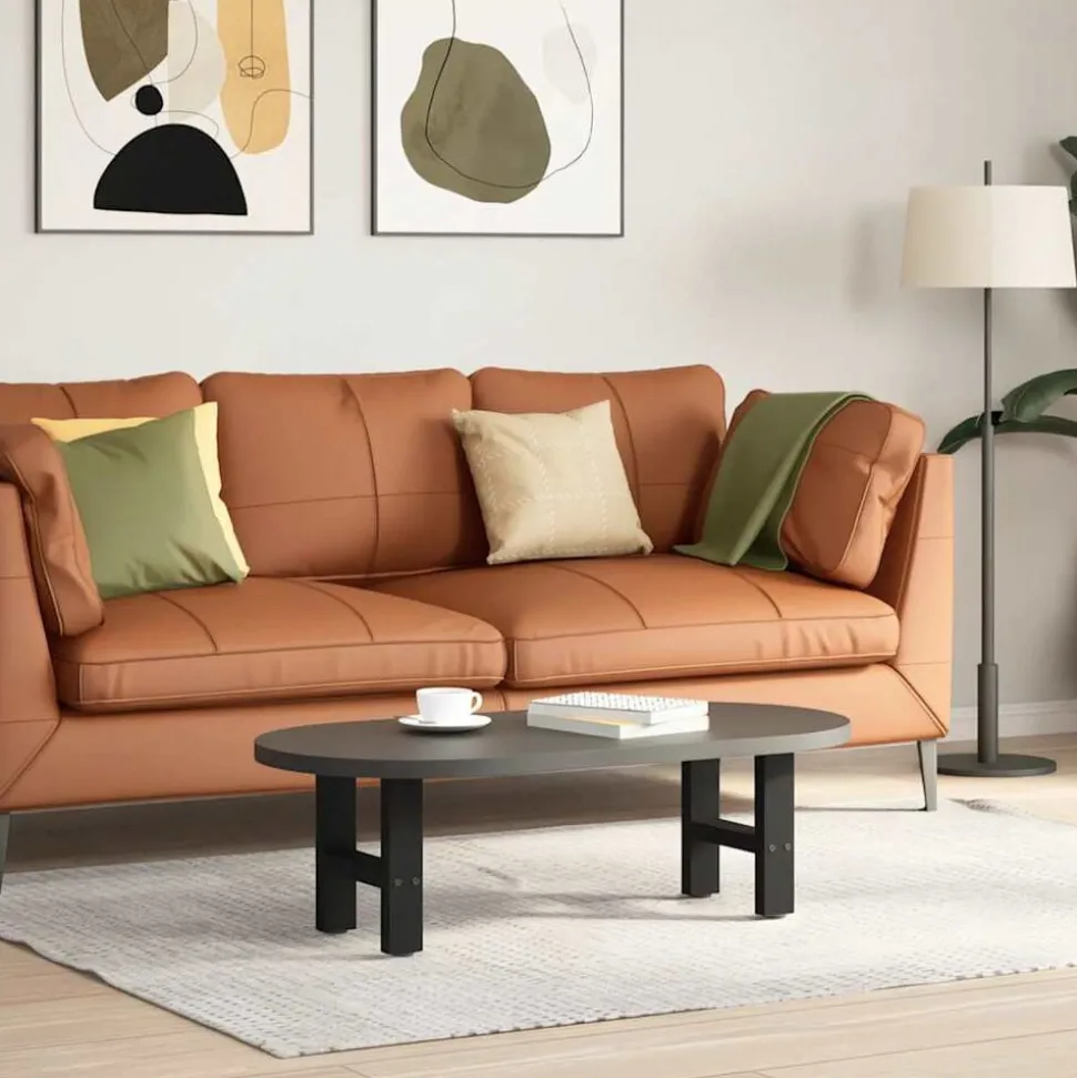 vidaXL Salontafelpoten 2 st 30x(30-31) cm staal zwart