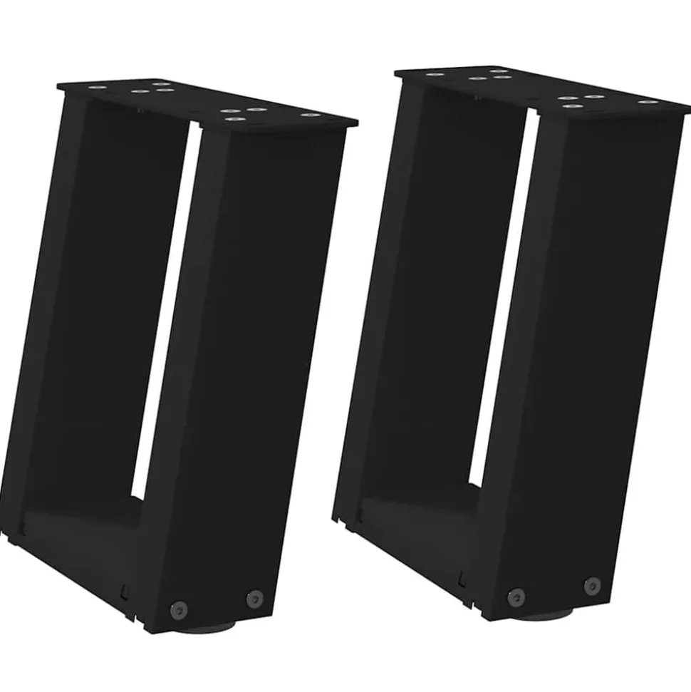 vidaXL Salontafelpoten 2 st U-vormig 30x(30-31) cm staal zwart