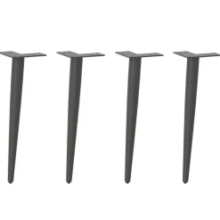 vidaXL Salontafelpoten conische vorm 4 st 30-31 cm staal antraciet