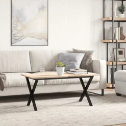 vidaXL Salontafelpoten X-frame 90x30x43 cm staal
