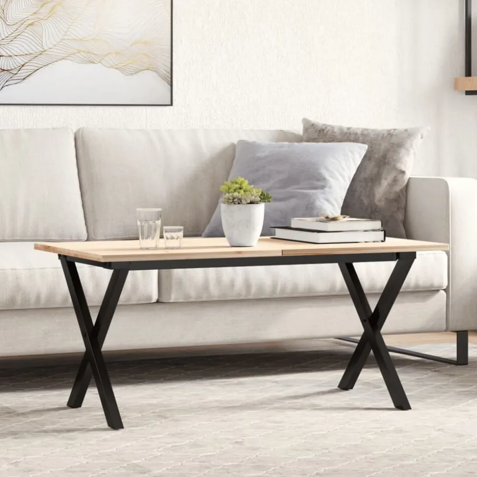 vidaXL Salontafelpoten X-frame 70x30x43 cm staal
