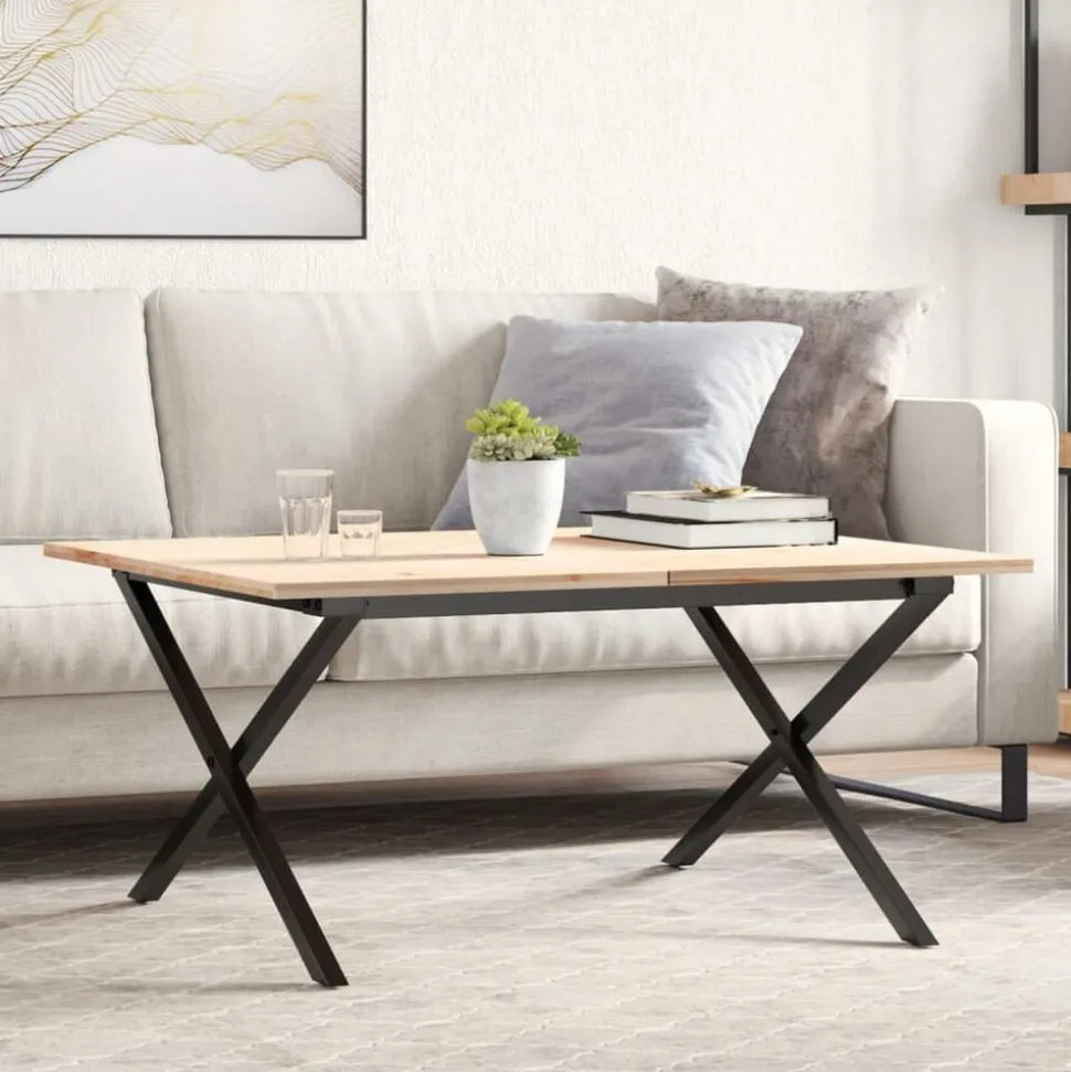 vidaXL Salontafelpoten X-frame 70x60x43 cm staal