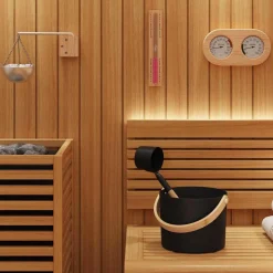 vidaXL Sauna Accessoire Set 5 pcs Zwart